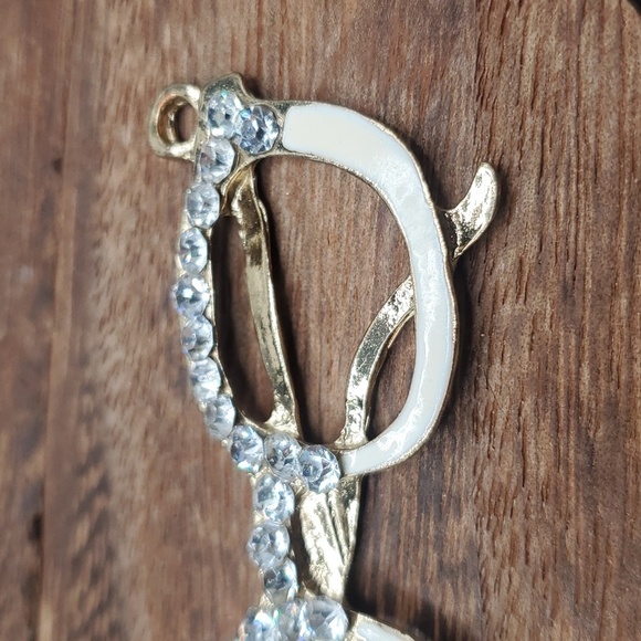 Secretary glasses crystal encrusted trendy pendant - Picture 2 of 3